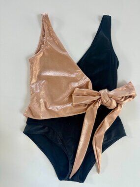 Gold and Black Swimsuit